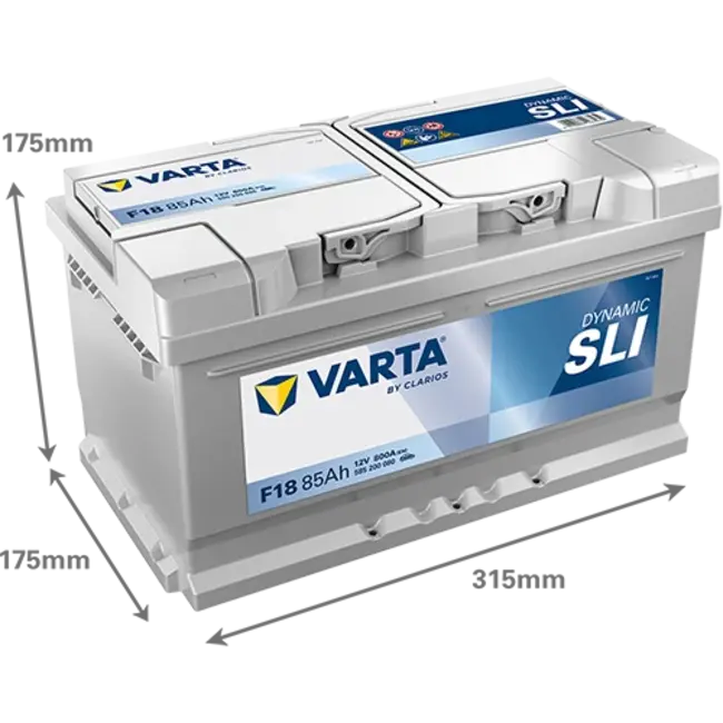 Varta Auto accu 12 volt 85 Ah SLI Dynamic type F18