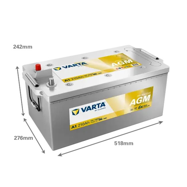 Varta ProMotive AGM type A1 startaccu 12 volt 210 ah