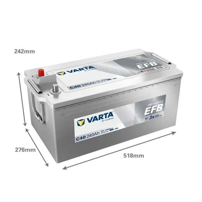 Varta Promotive EFB type C40 startaccu 12 volt 240 ah