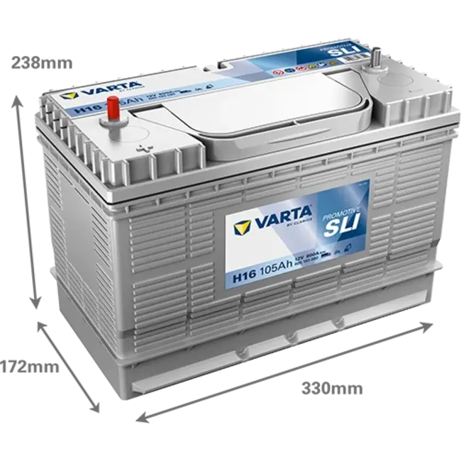 Varta Promotive SLI type H16 startaccu 12 volt 105 ah