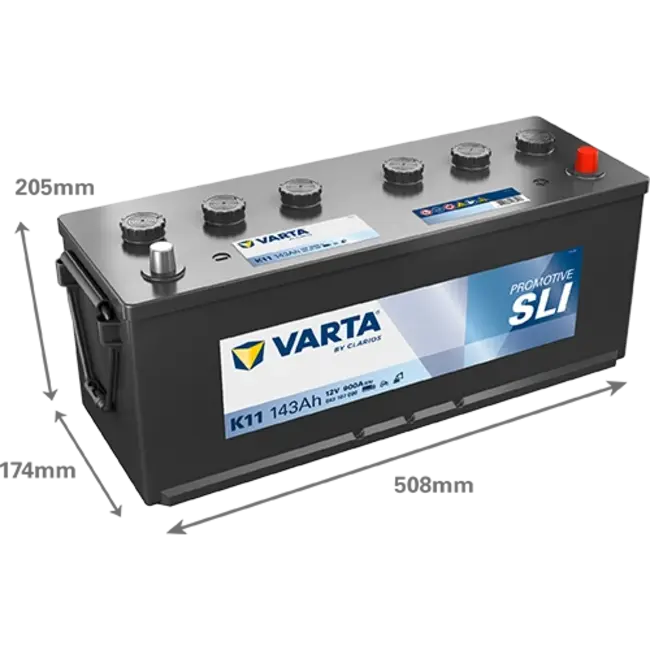 Varta Promotive SLI type K11 startaccu 12 volt 143 ah