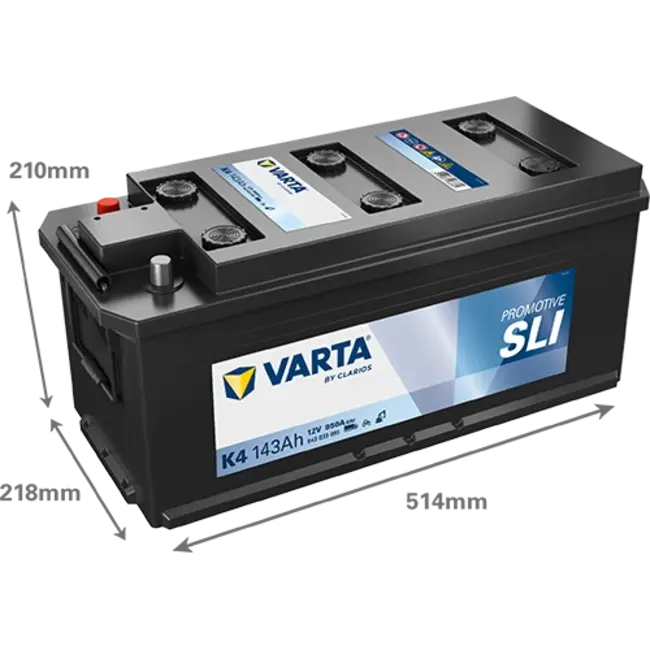 Varta Promotive SLI type K4 startaccu 12 volt 143 ah