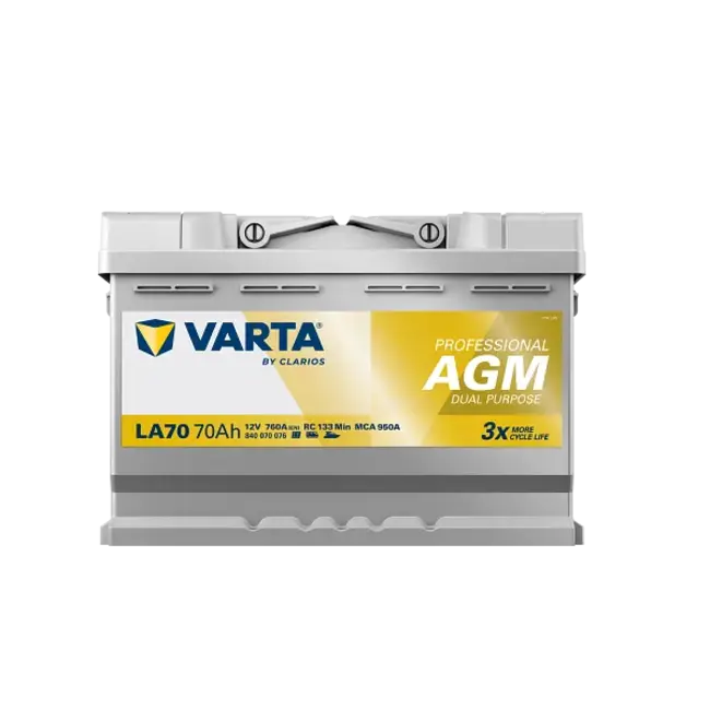 Varta LA70 AGM accu 12 volt 70 ah Dual Purpose