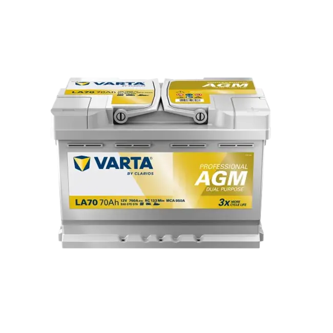 Varta LA70 AGM accu 12 volt 70 ah Dual Purpose