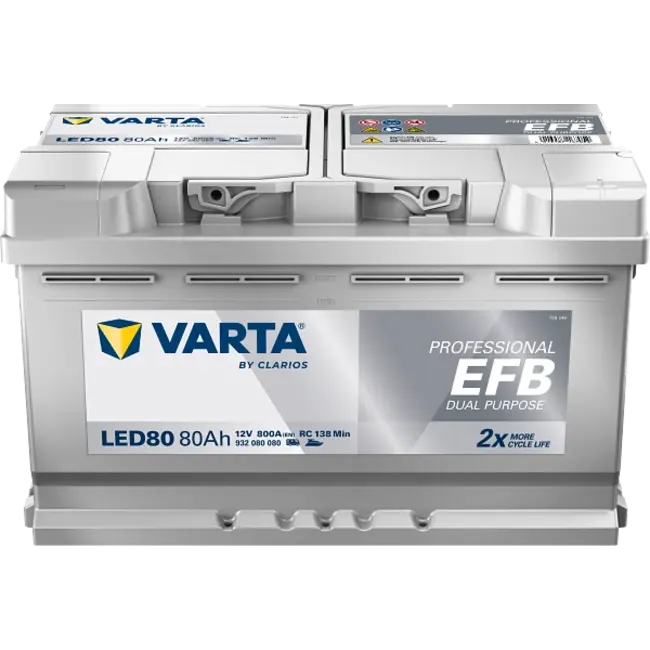 Varta LED80 accu 12 volt 80 ah Dual Purpose EFB