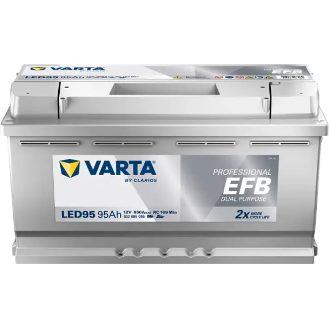 Varta LED95 accu 12 volt 95 ah Dual Purpose EFB