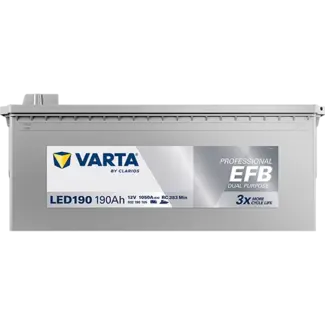 Varta LED190 accu 12 volt 190 ah Dual Purpose EFB