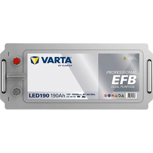 Varta LED190 accu 12 volt 190 ah Dual Purpose EFB