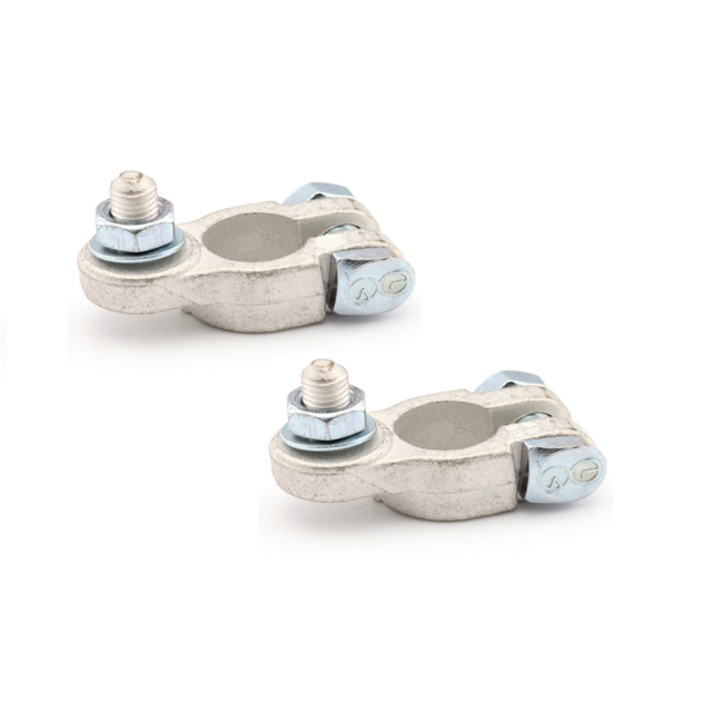 Set rechte accuklemmen met M8 draadeind