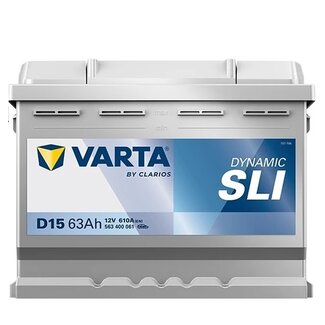 Varta Auto accu 12 volt 63 Ah SLI Dynamic 563 400 061 type D15 Varta Auto accu 12 volt 63 Ah SLI Dynamic 563 400 061 type D15