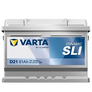 Varta Auto accu 12 volt 61 Ah SLI Dynamic 561 400 060 type D21 Varta Auto accu 12 volt 61 Ah SLI Dynamic 561 400 060 type D21