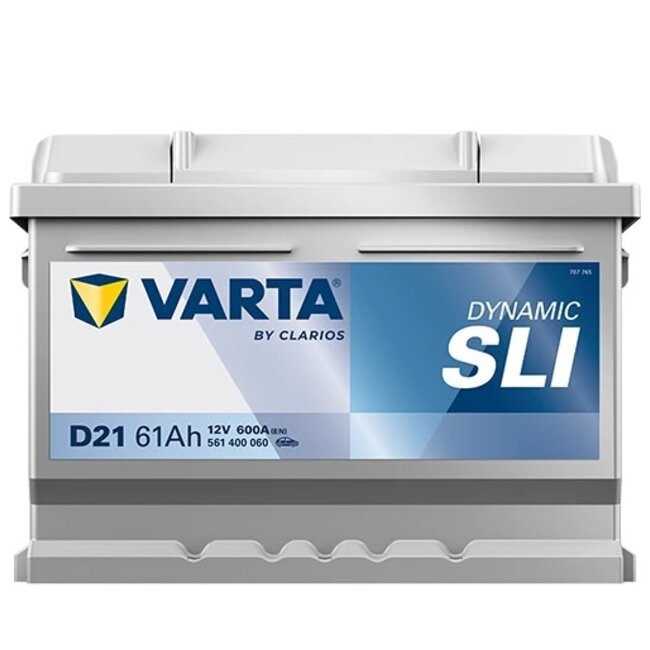 Varta Auto accu 12 volt 61 Ah SLI Dynamic type D21