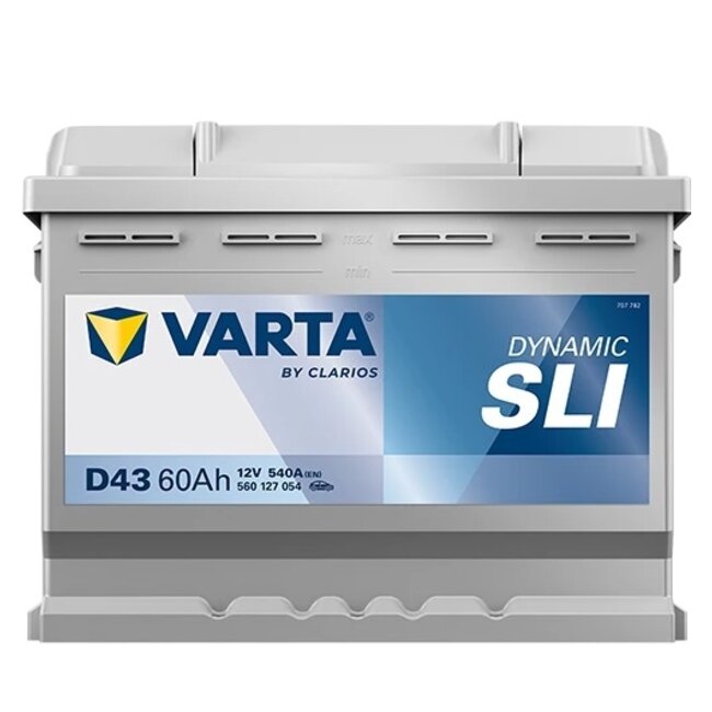Varta Auto accu 12 volt 60 Ah SLI Dynamic type D43