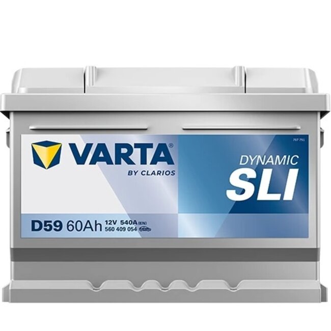 Varta Auto accu 12 volt 60 Ah SLI Dynamic type D59