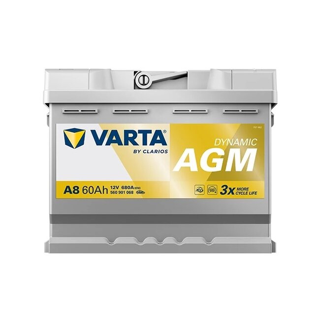 Varta Auto accu 12 volt 60 Ah Dynamic AGM type A8