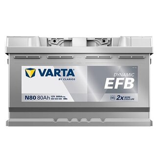Varta Auto accu 12 volt 80 Ah EFB Dynamic 580 500 080 type N80