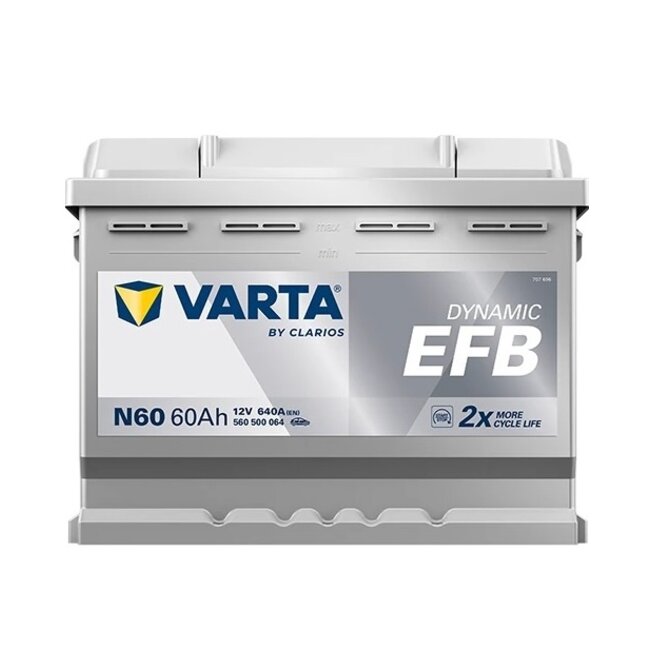 Varta Auto accu 12 volt 60 Ah EFB Dynamic type N60
