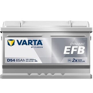 Varta Auto accu 12 volt 65 Ah EFB Dynamic 565 500 065 type D54 Varta Auto accu 12 volt 65 Ah EFB Dynamic 565 500 065 type D54