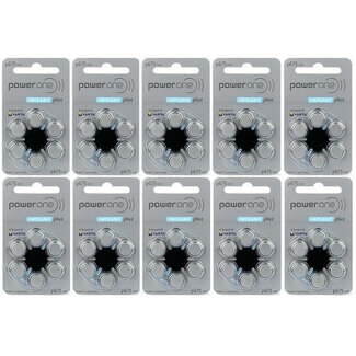 PowerOne Hoorbatterij 675 BLAUW Cochlear Implant Plus Cl (60 stuks)