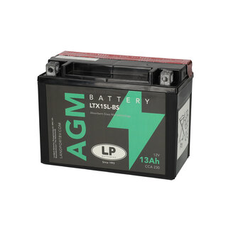 Landport (LP) LTX15L-BS 12 volt 13 ah AGM motor accu (81500 - YTX15L-BS)
