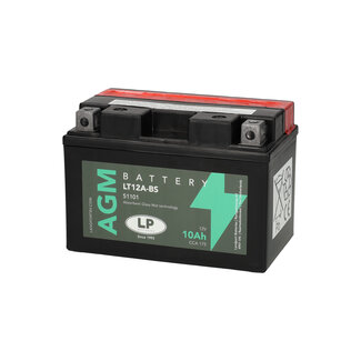 Landport (LP) LT12A-BS 12 volt 10 ah AGM motor accu (51101 - YT12A-BS)