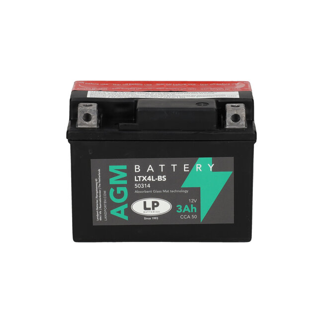 Landport (LP) LTX4L-BS 12 volt 3,0 ah AGM motor accu (50314 - YTX4L-BS)