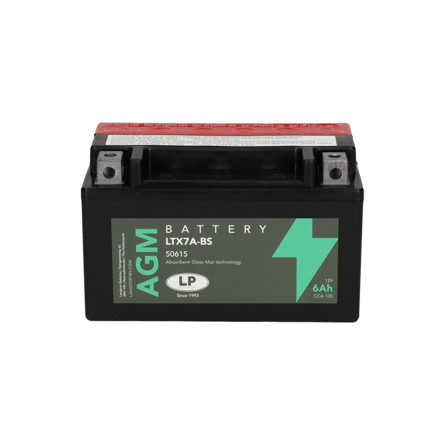 Landport (LP) LTX7A-BS 12 volt 6,0 ah AGM motor accu (50615 - YTX7A-BS)