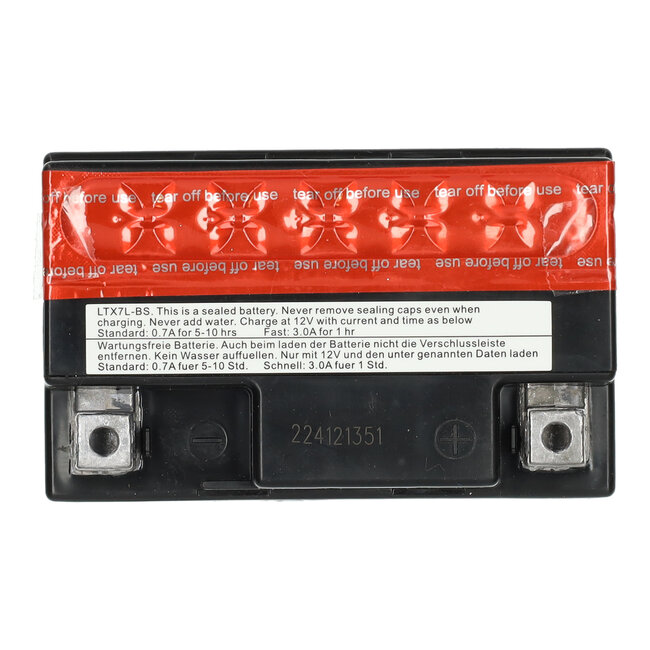 Landport (LP) LTX7L-BS 12 volt 6,0 ah AGM motor accu (50614 - YTX7L-BS)