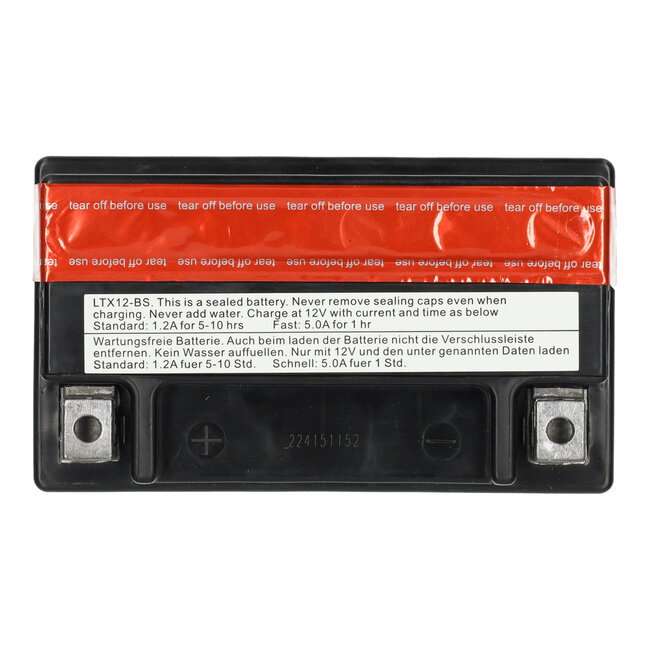 Landport (LP) LTX12-BS 12 volt 10,0 ah AGM motor accu (51012 - YTX12-BS)