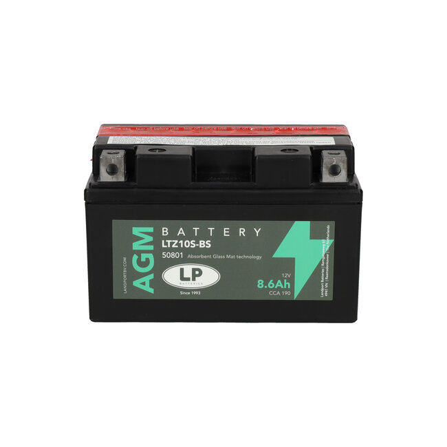 Landport (LP) LTZ10S-BS 12 volt 8,6 ah AGM motor accu (50801 - YTZ10S-BS)