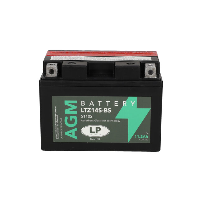 Landport (LP) LTZ14S-BS 12 volt 11,2 ah AGM motor accu (51102 - YTZ14S-BS)