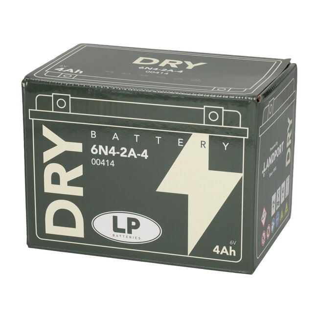 Landport (LP) 6N4-2A-4 motor accu 6 volt 4,0 ah (00414 - MD 6N4-2A-4)