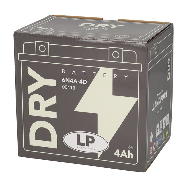 Landport (LP) 6N4A-4D motor accu 6 volt 4,0 ah (00413 - MD 6N4A-4D)