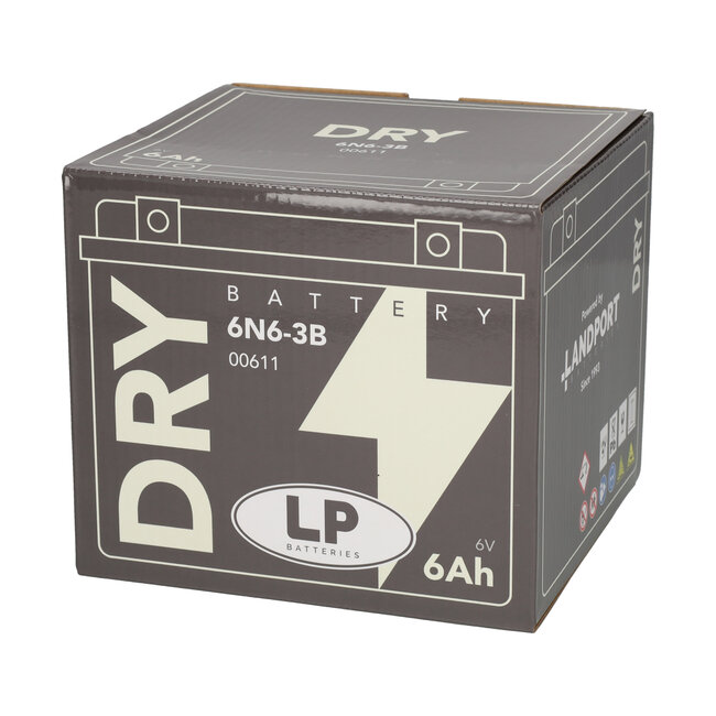 Landport (LP) 6N6-3B motor accu 6 volt 6,0 ah (00611 - MD 6N6-3B)