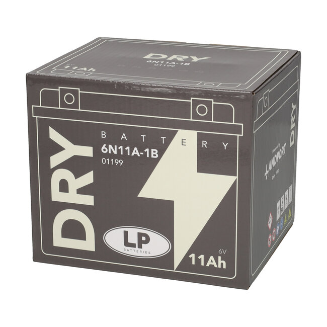 Landport (LP) 6N11A-1B motor accu 6 volt 11,0 ah (01199 - MD 6N11A-1B)