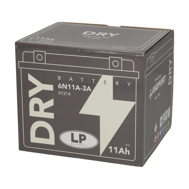 Landport (LP) 6N11A-3A motor accu 6 volt 11,0 ah (01214 - MD 6N11A-3A)