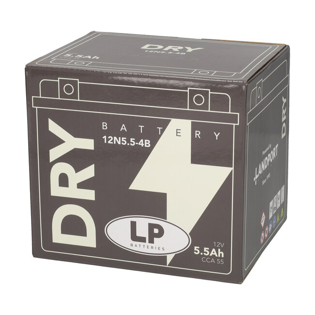 Landport (LP) 12N5,5-4B motor accu 12 volt 5,5 ah (50613 - MD 12N5,5-4B)