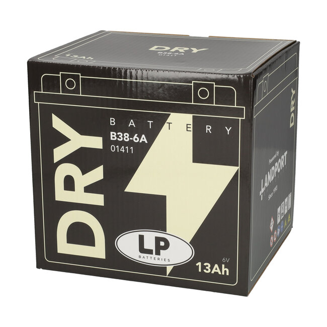 Landport (LP) B38-6A motor accu 6 volt 13,0 ah (01411 - MD B38-6A)