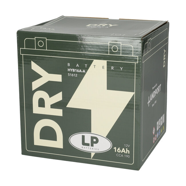 Landport (LP) HYB16A-A motor accu 12 volt 16,0 ah (51612 - HYB16A-A)