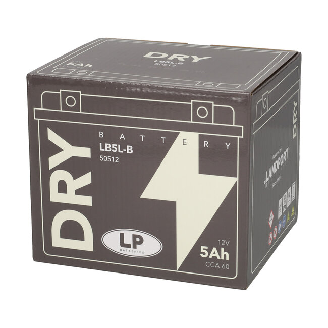Landport (LP) LB5L-B motor accu 12 volt 5,0 ah (50512 - YB5L-B)