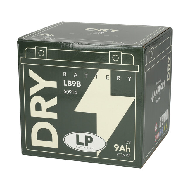 Landport (LP) LB9B motor accu 12 volt 9,0 ah (50914 - YB9B)
