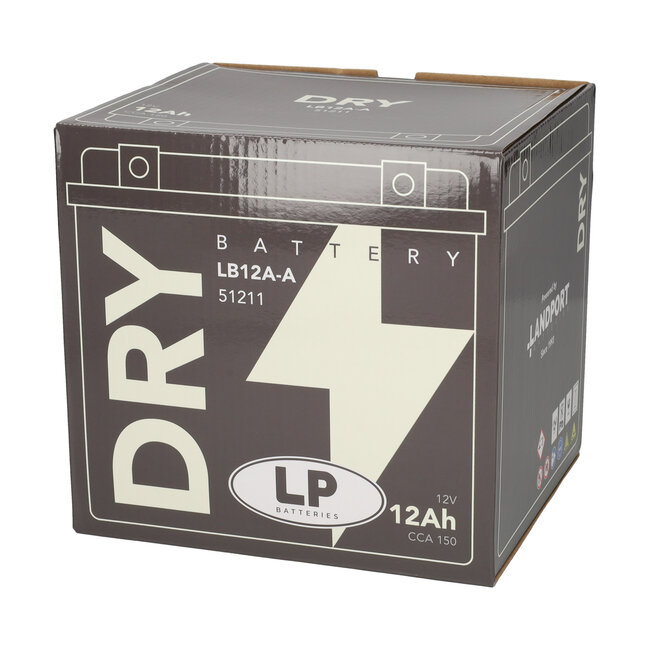 Landport (LP) LB12A-A motor accu 12 volt 12,0 ah (51211 - YB12A-A)