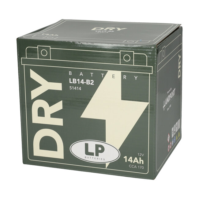 Landport (LP) LB14-B2 motor accu 12 volt 14,0 ah (51414 - YB14-B2)