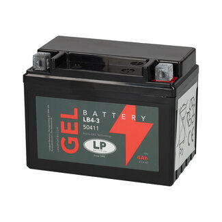Landport (LP) LB4-3 motor GEL accu 12 volt 4 ah (50411 - GB4L-B)