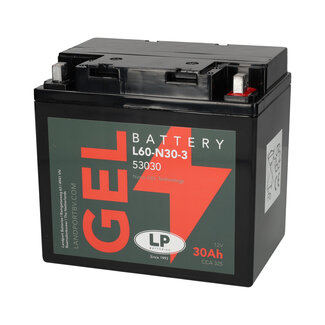 Landport (LP) L60-N30-3 motor GEL accu 12 volt 30 ah (53030 - G60-N30L-A)