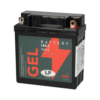 Landport (LP) LB5-3 motor GEL accu 12 volt 5 ah (50512 - LB5L-B)