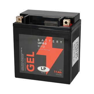 Landport (LP) LB10-3 motor GEL accu 12 volt 11 ah (51112 - GB10L-A2)