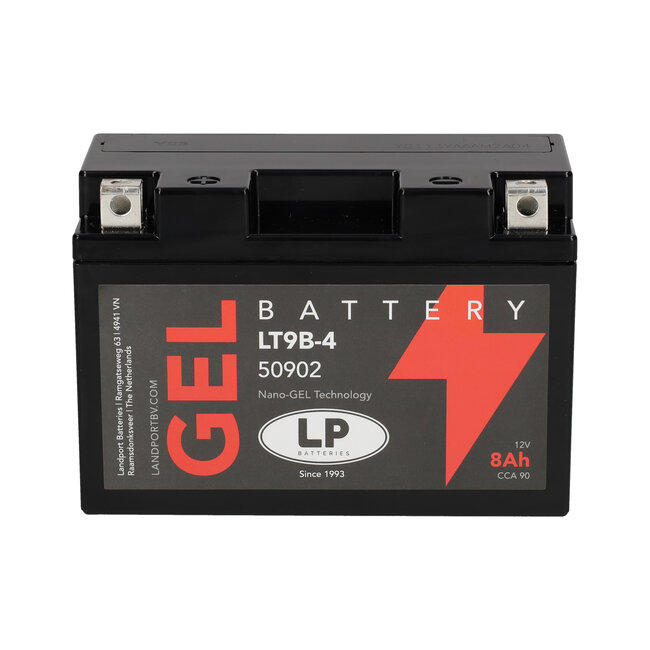 Landport (LP) LT9B-4 motor GEL accu 12 volt 8,0 ah (50902 - GT9B-4)