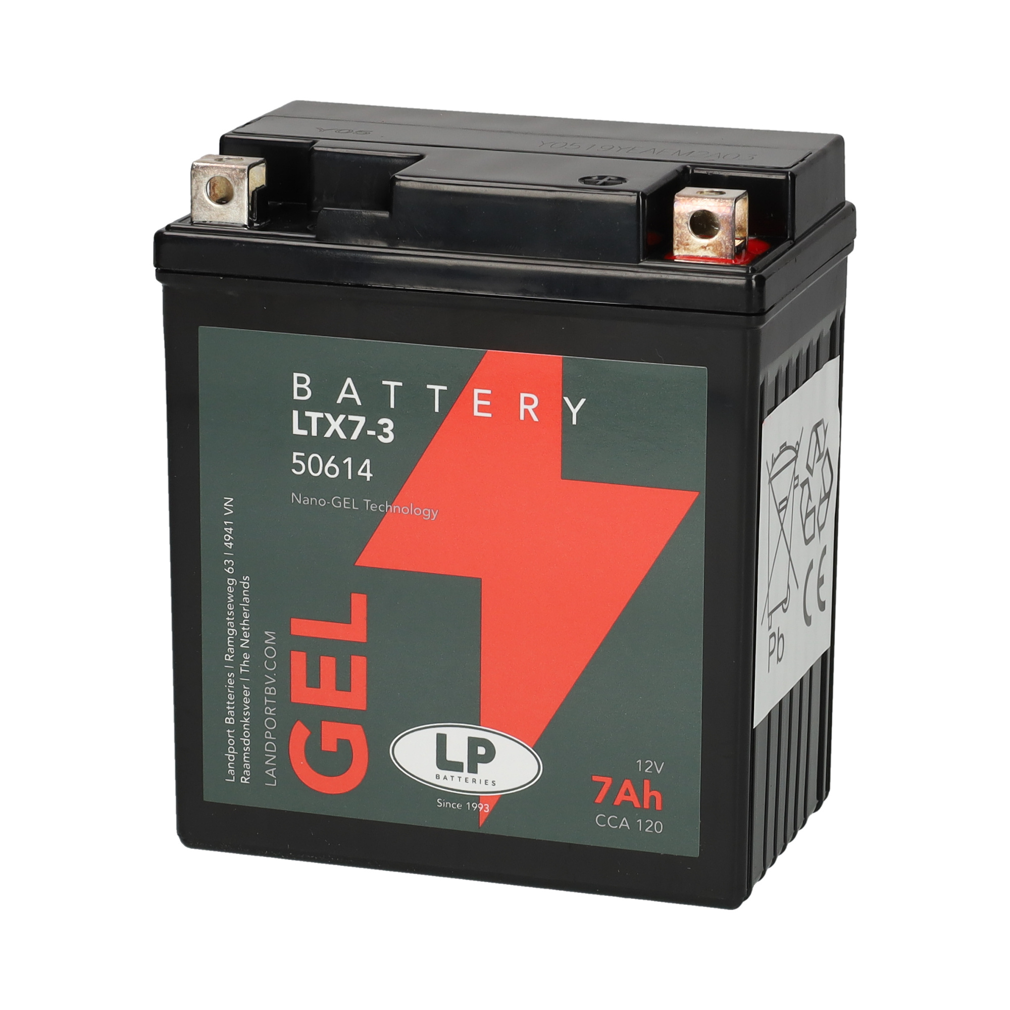 aki7ページ LTX7-3 motor GEL accu 12 volt 7 ah (50614 - GTX7-3) - Accu Service