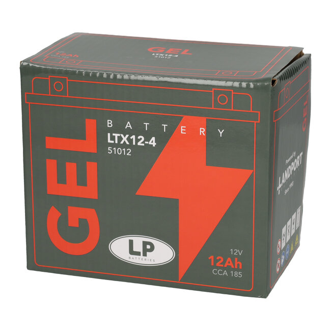 Landport (LP) LTX12-4 motor GEL accu 12 volt 12,0 ah (51012 - GTX12-4)